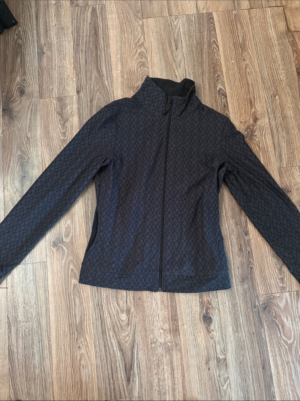 Prana Black Quilted Zip-Up Utility Jacket